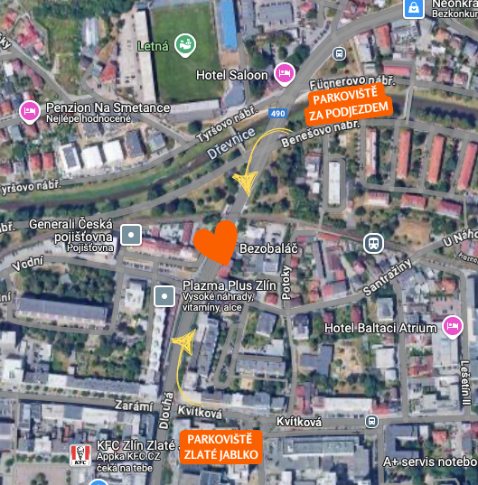 mapa parkovani